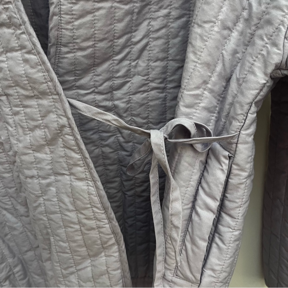 Lilac Quilted Wrap Robe Jacket - Picture 4 of 6